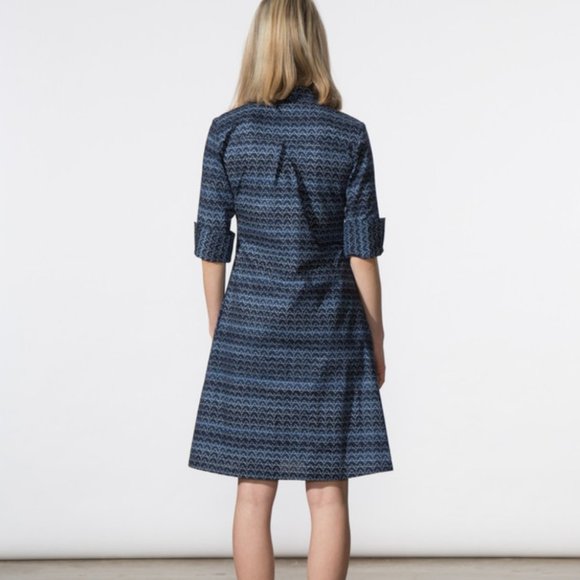 SBJ AUSTIN blue black check Ellen dress - Picture 6 of 11